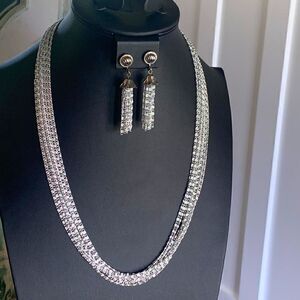 Vintage Celebrity 8-strand Silver Necklace Set, Signed